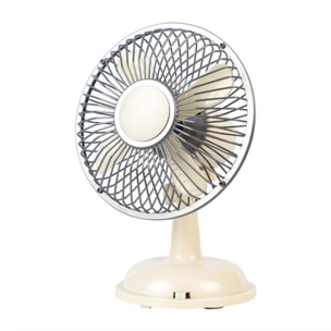 Ventilatore Da Tavolo Portatile Modello Vintage Bianco