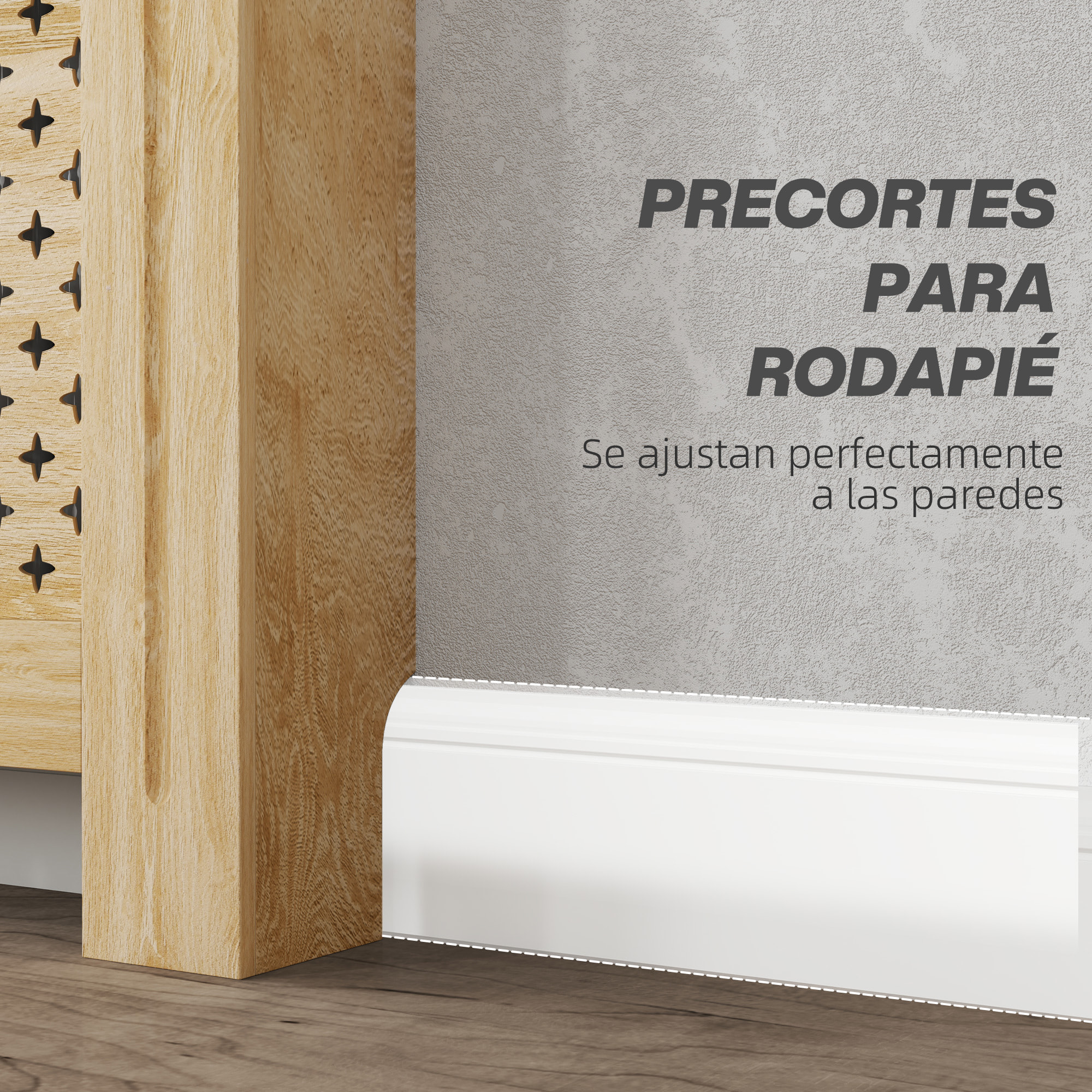 HOMCOM Cubre Radiadores Cubreradiador de MDF Cubierta para Radiador para Salón Dormitorio Pasillo 78x19x82 cm Roble