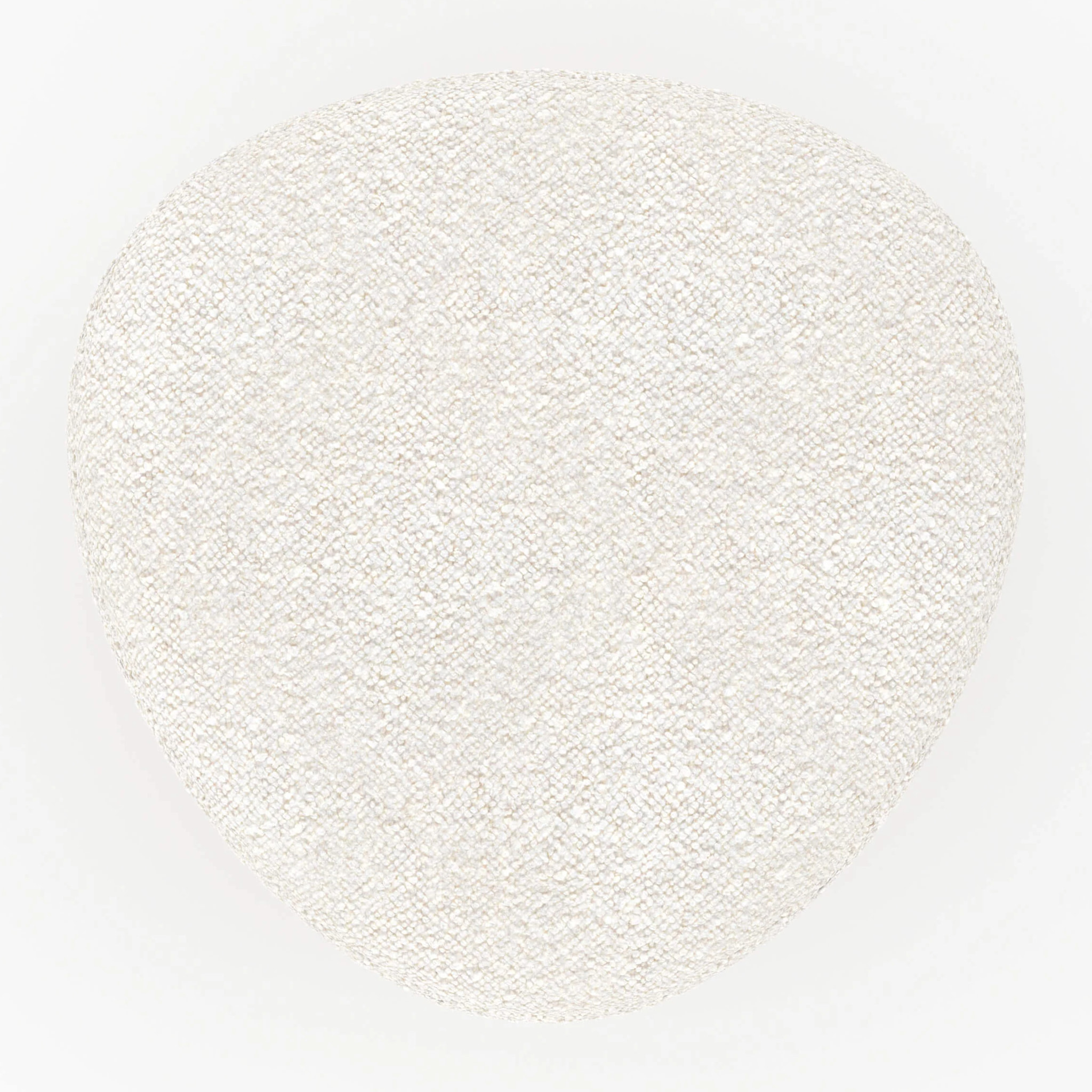 Pouf en tissu bouclé beige - Emmy