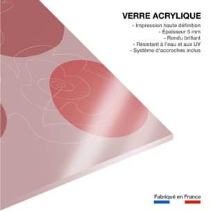 Tableau Line art et courbe rose Tableau plexiglas