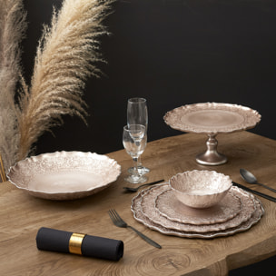 Lot de 4 Ronds de Serviette - HOME DECO FACTORY - Dorés - Élégants