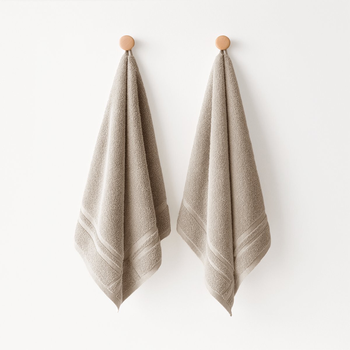 Pack de 2 torchons de cuisine (50x50) TAUPE