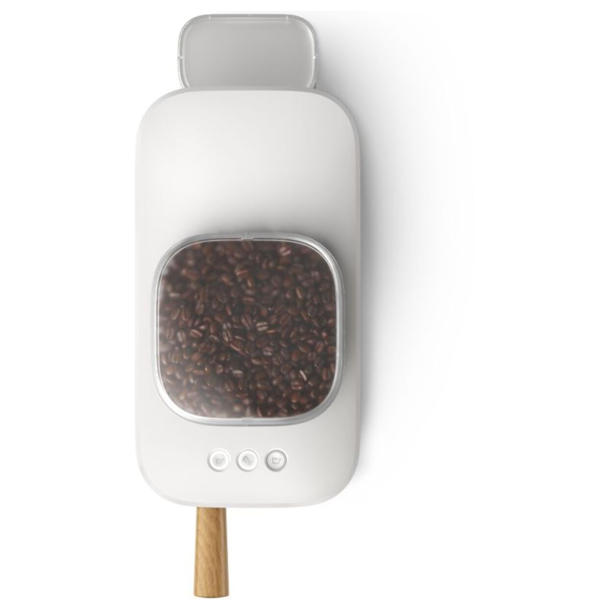 Machine à expresso PHILIPS Baristina BAR302/20 cafetière à grain Blanche + Porte-filtre Bois de Hêtre