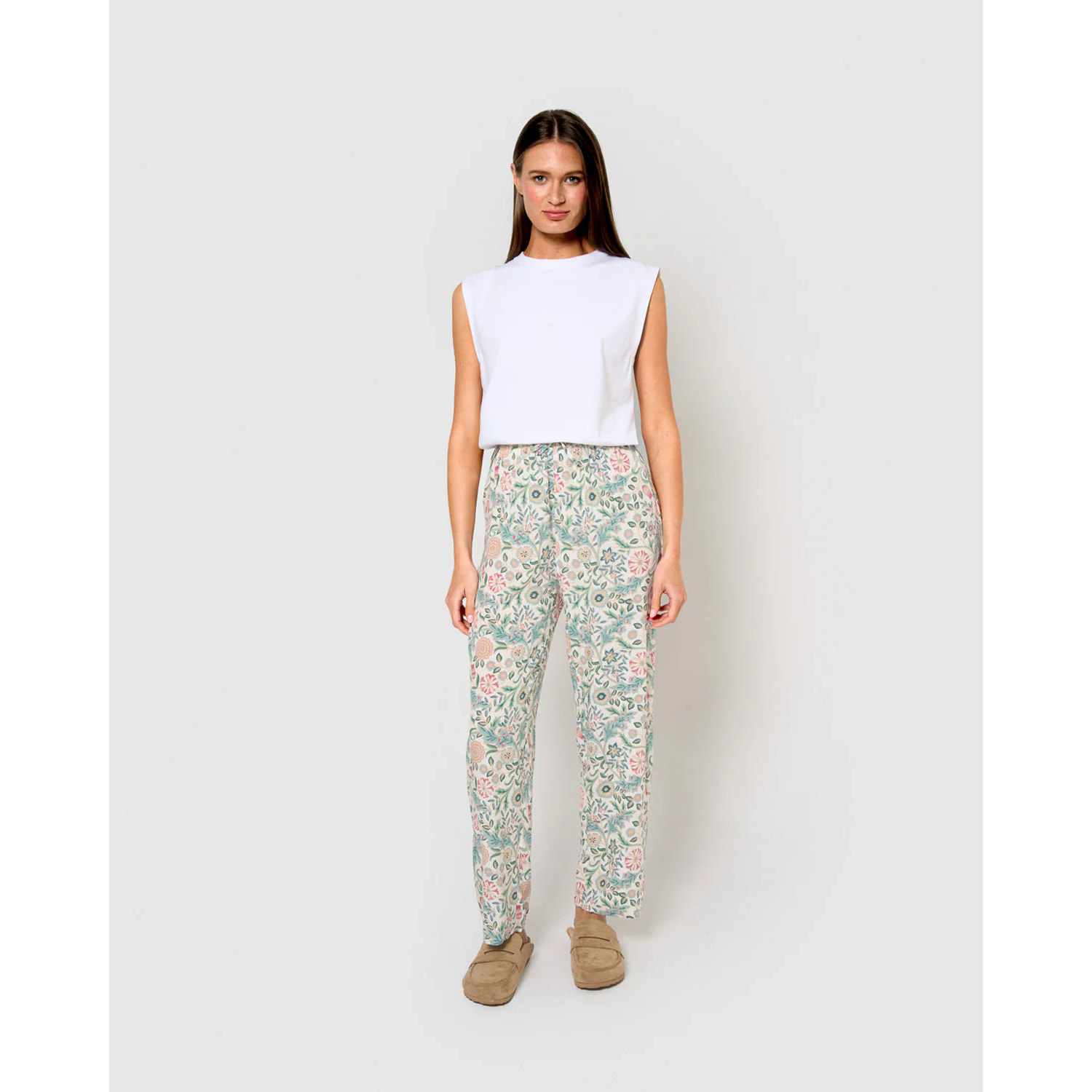 Pantalón viscosa zanzibar rosa