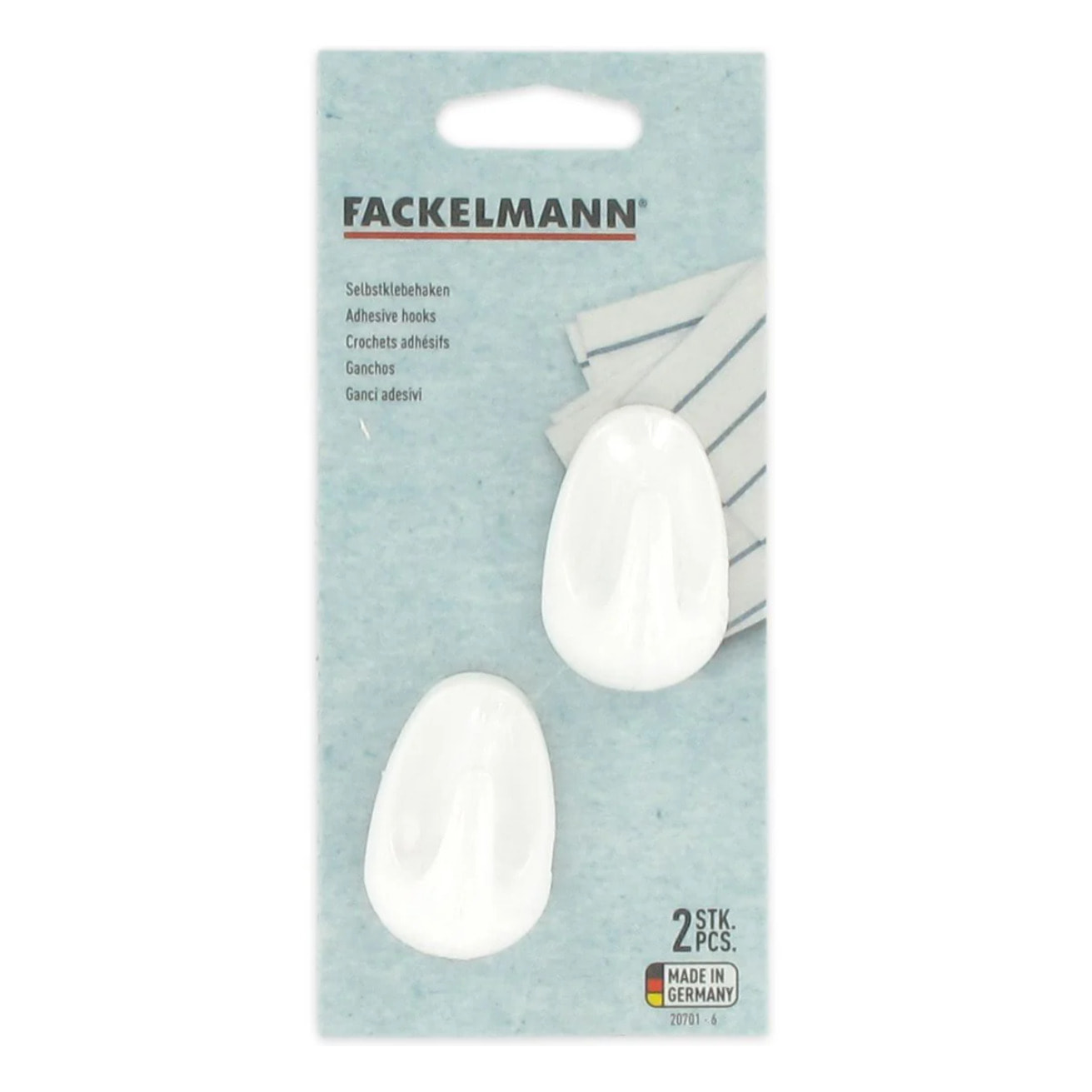 Lot de 2 crochets adhésifs universels Fackelmann Tecno