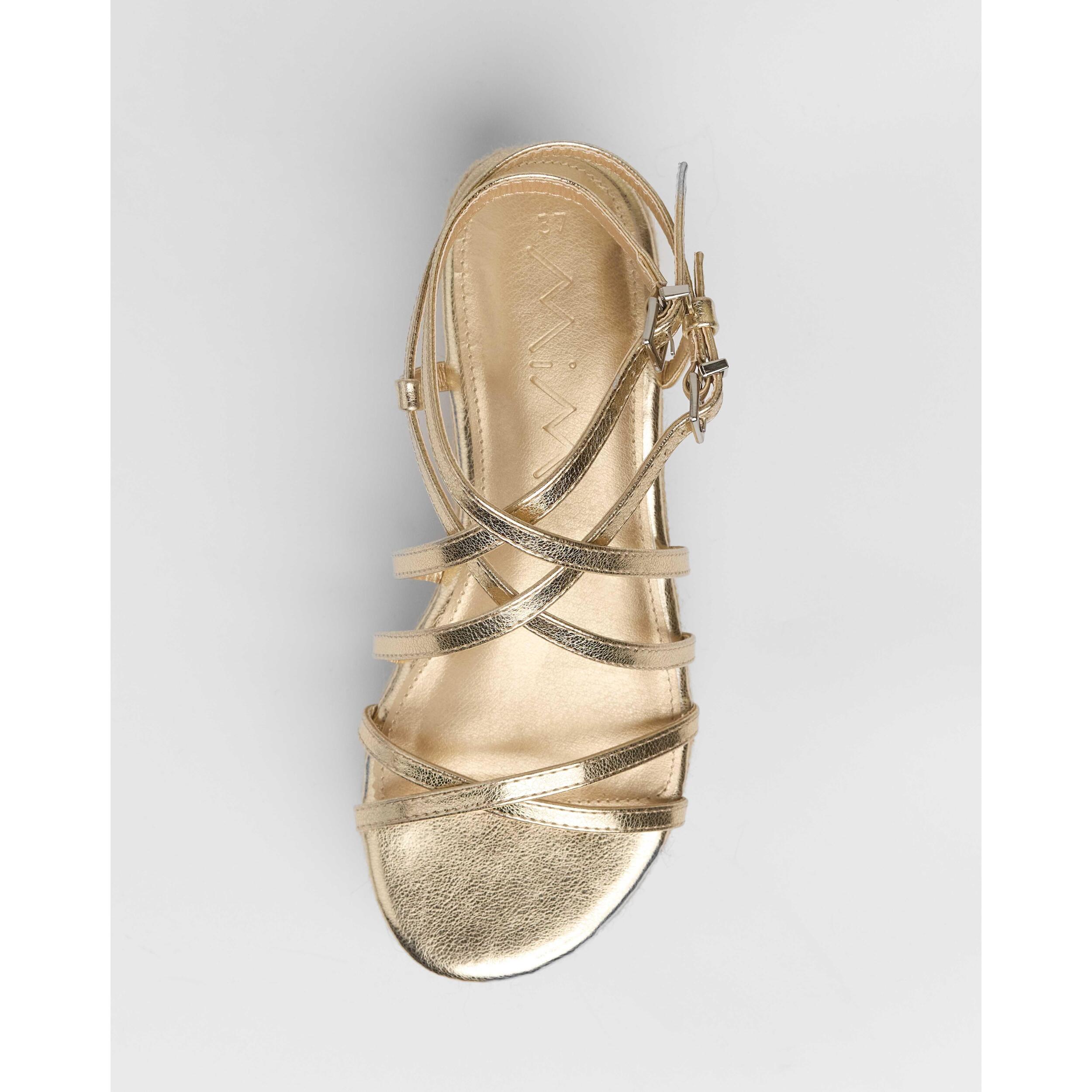 Sandalias de plataforma Zahara Dorado 7 cm