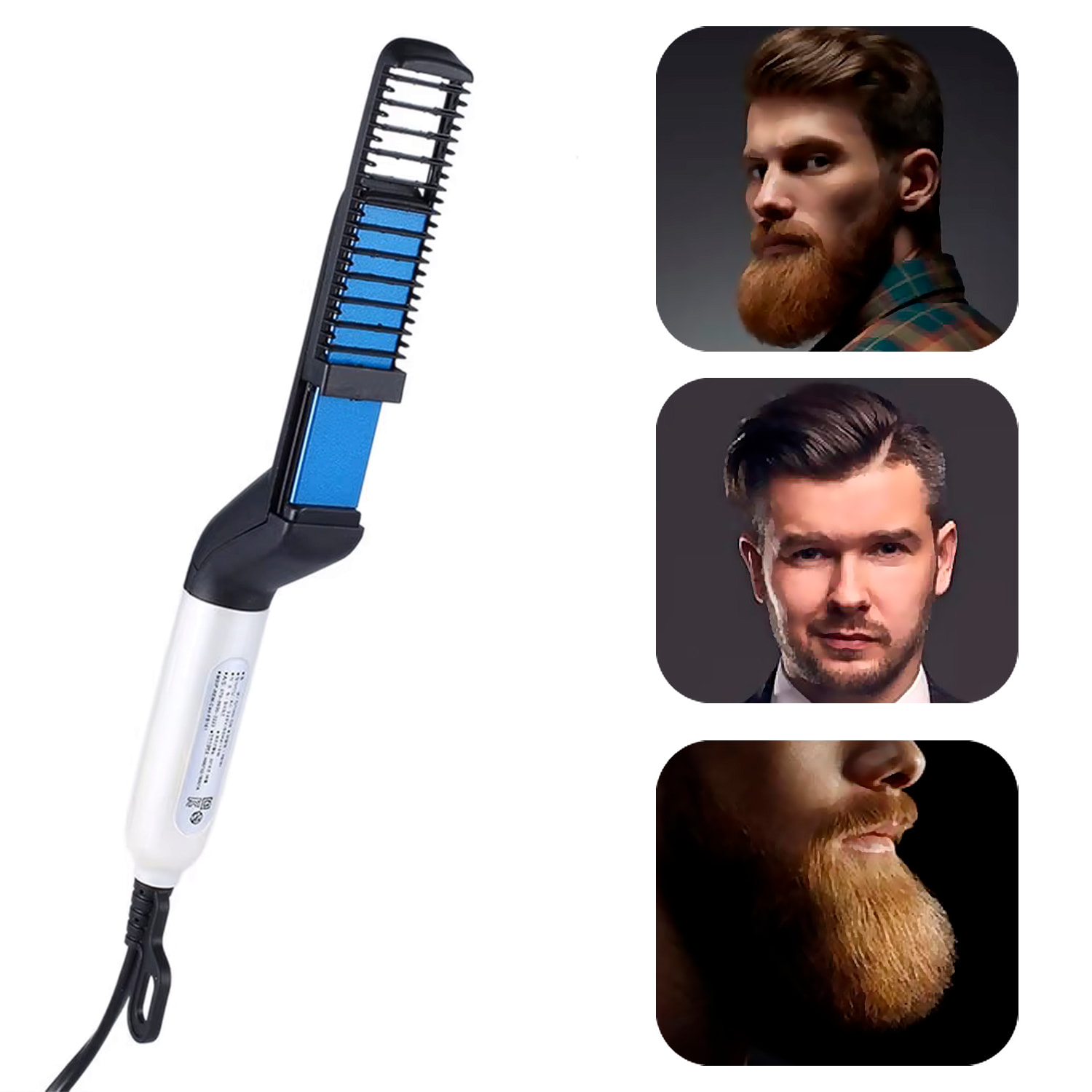 Plancha para barba y pelo. Con 120ºC de temperatura y revestimiento cerámico.