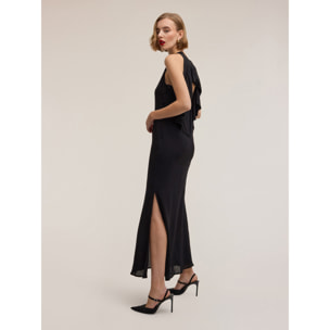 Motivi - Vestido largo con cut-out posterior - Negro