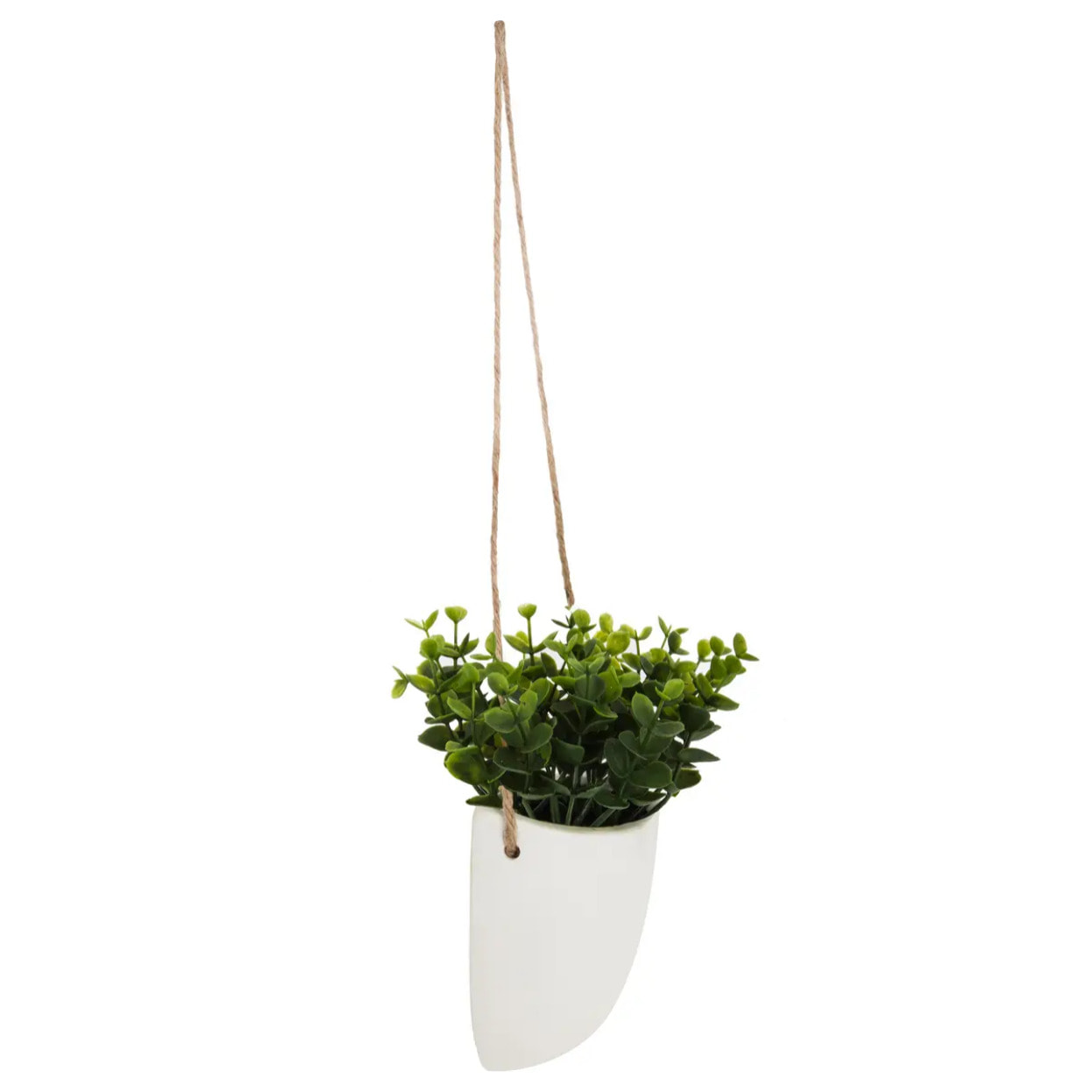 Plante artificielle à suspendre pot céramique H20cm