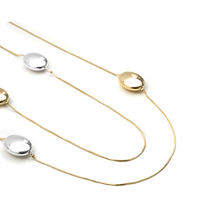 Collar Walcu acabado plata y oro amarillo 18k