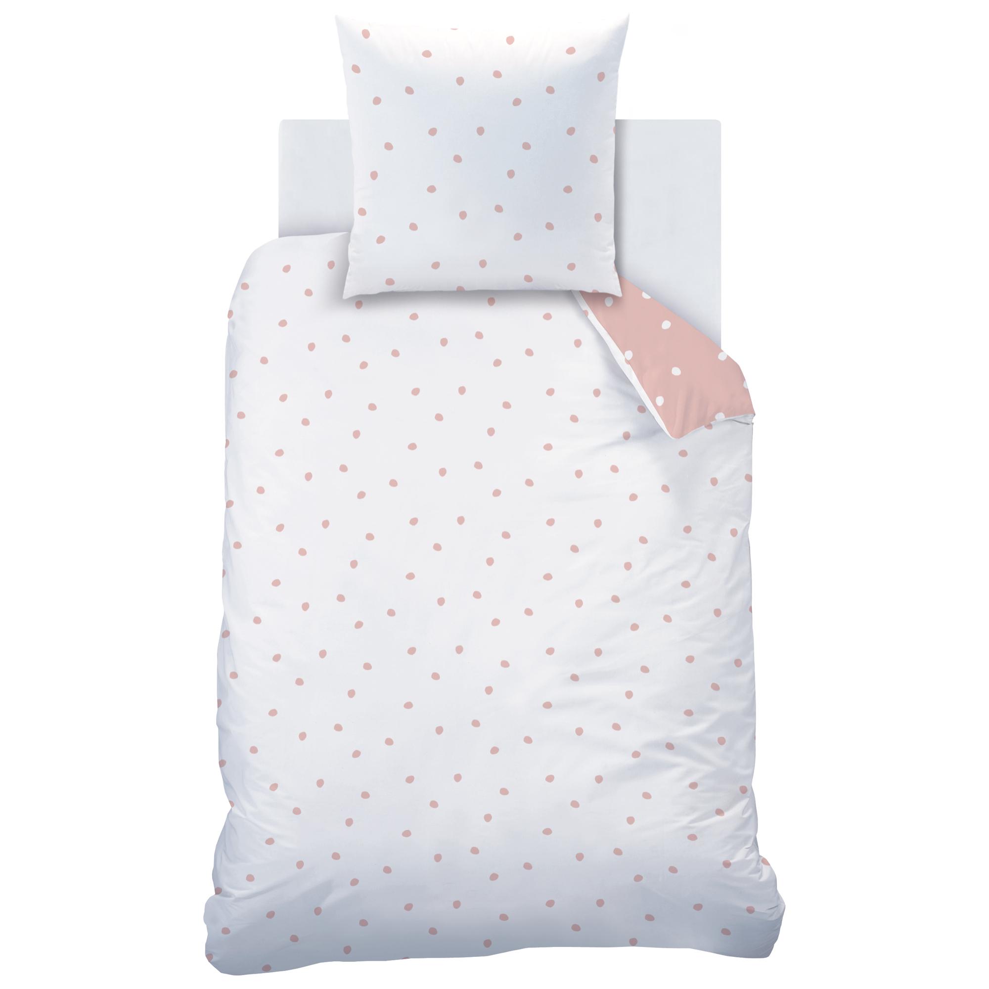 Parure de lit imprimée 100% coton, PINK SPOTS