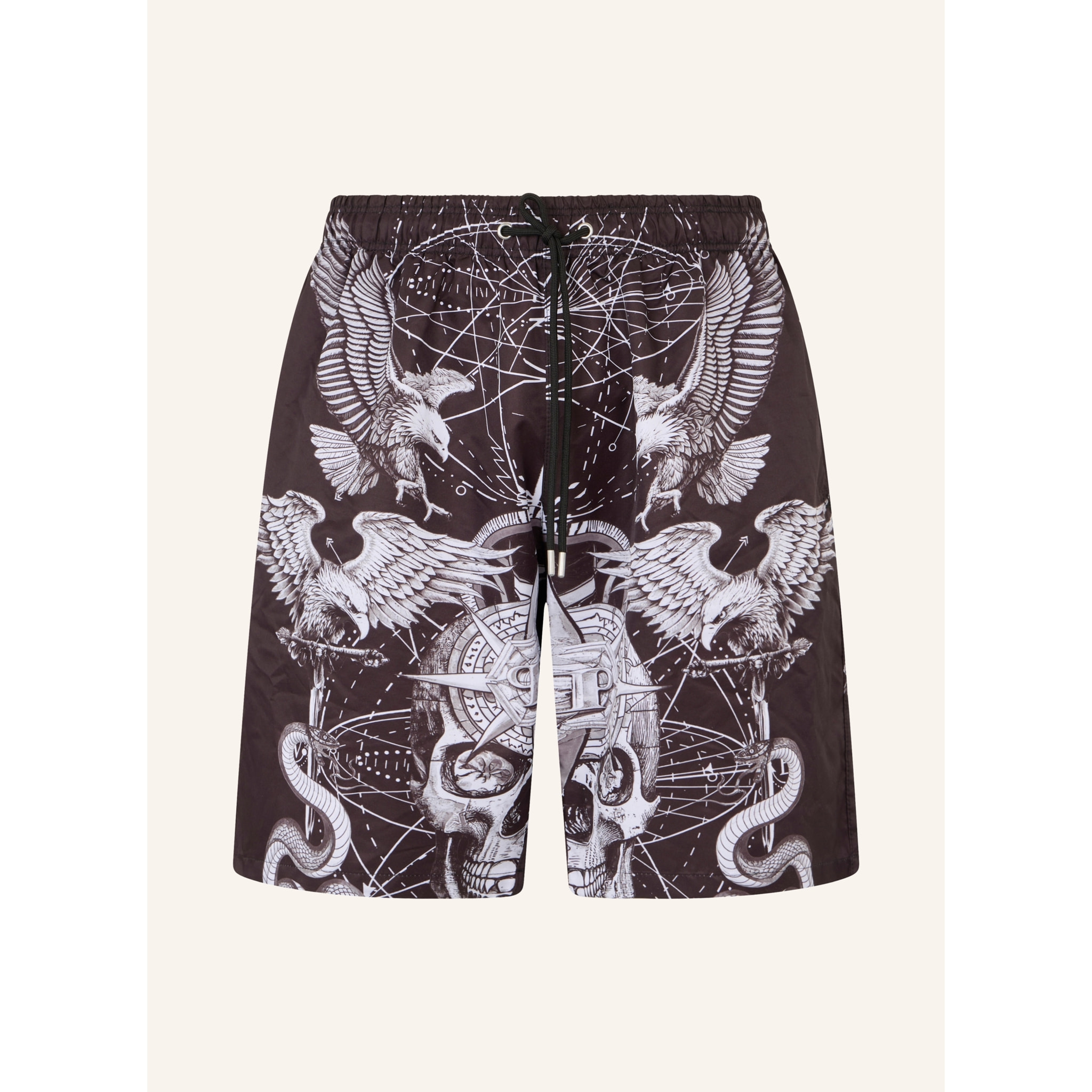 PHILIPP PLEIN Nylon Shorts Tattoo