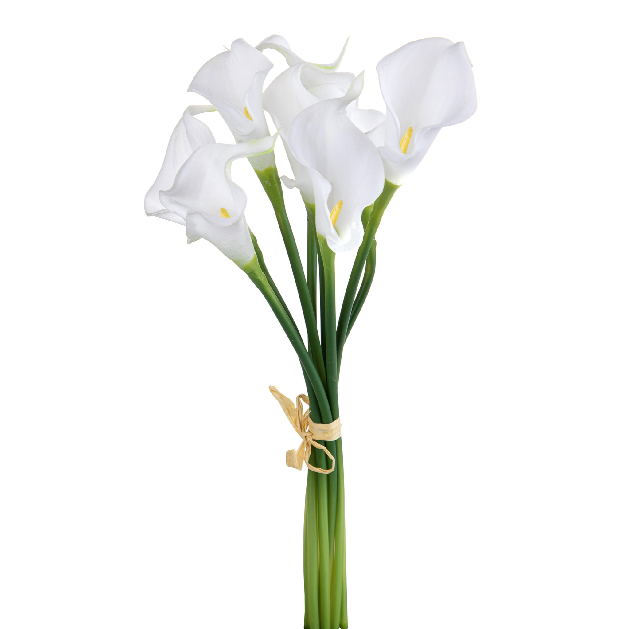 Calla Composta Da 8 Fiori. Altezza 36 Cm - Pezzi 4 - 3X36X3cm - Colore: Bianco - Bianchi Dino - Fiori Artificiali