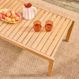 Salon de jardin acacia et cordes 5 places ELOMI