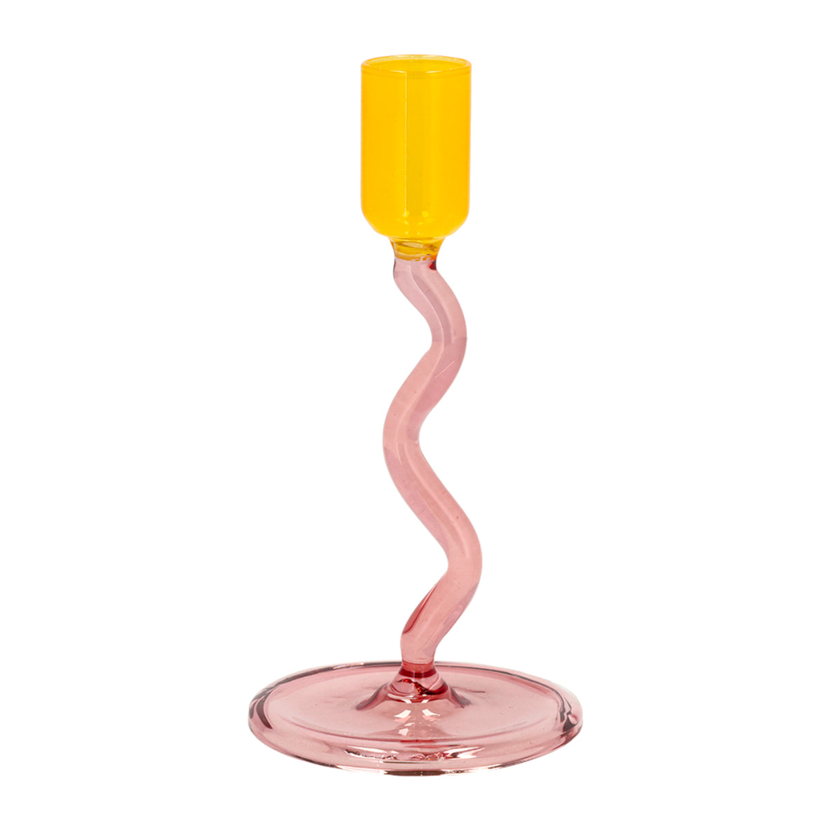 Bougeoir en verre Vivid