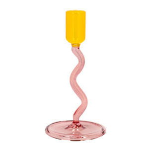 Bougeoir en verre Vivid