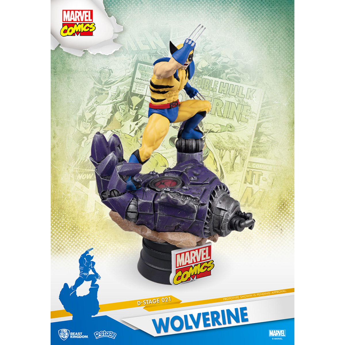 Wolverine Marvel Statua Wolverine D-Select Diorama Figura 15 cm Beast Kingdom