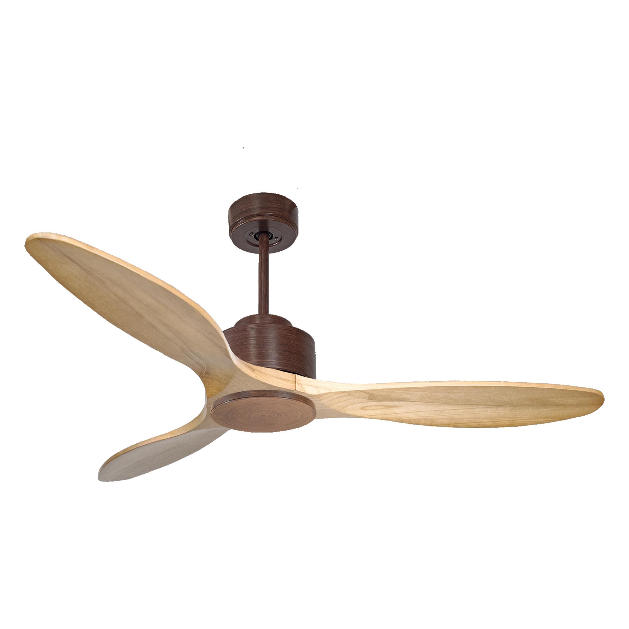 Ventilateur de plafond ø132 cm avec Wifi Réversible Hypersilence 40   W Marron