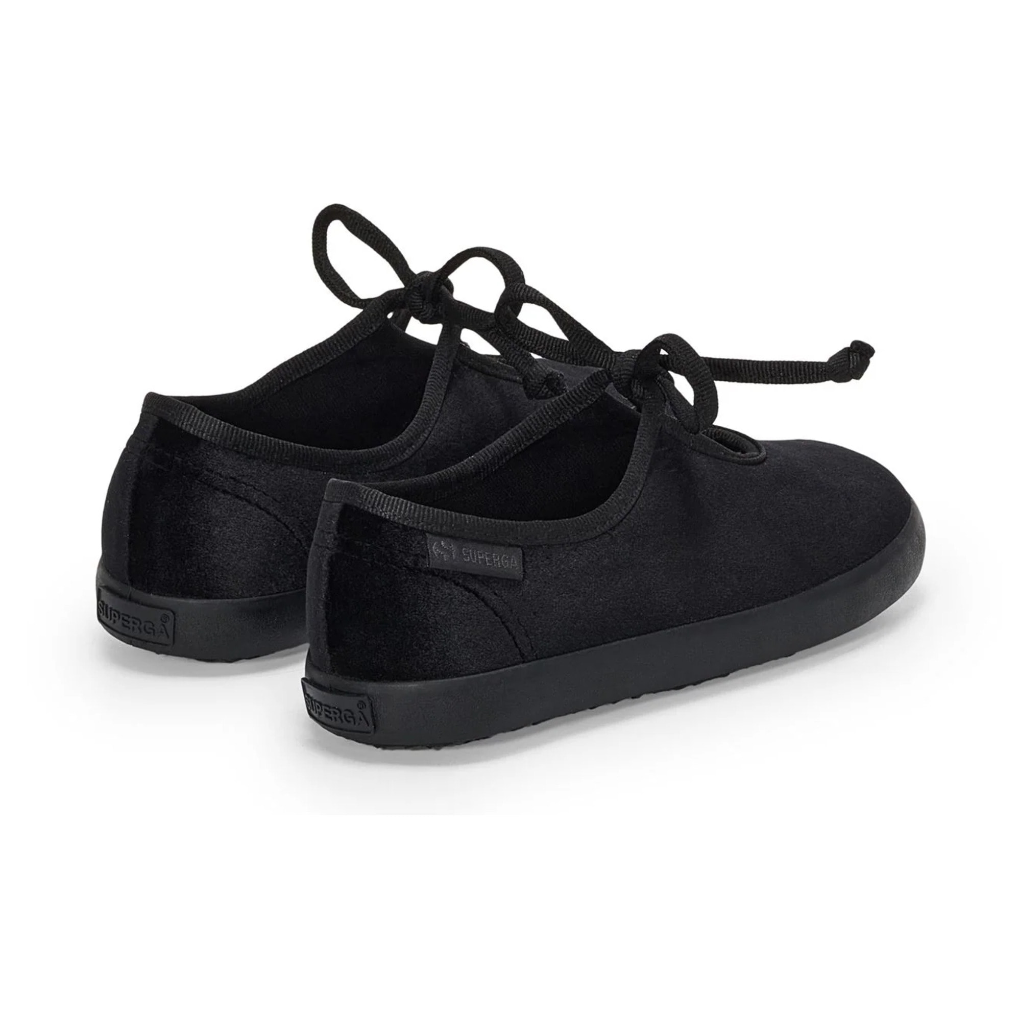 Superga - Ballerine Bambina Nero - 2442 KIDS VELVET BALLERINA LACE