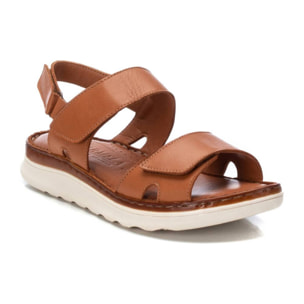 Sandalia de piel camel