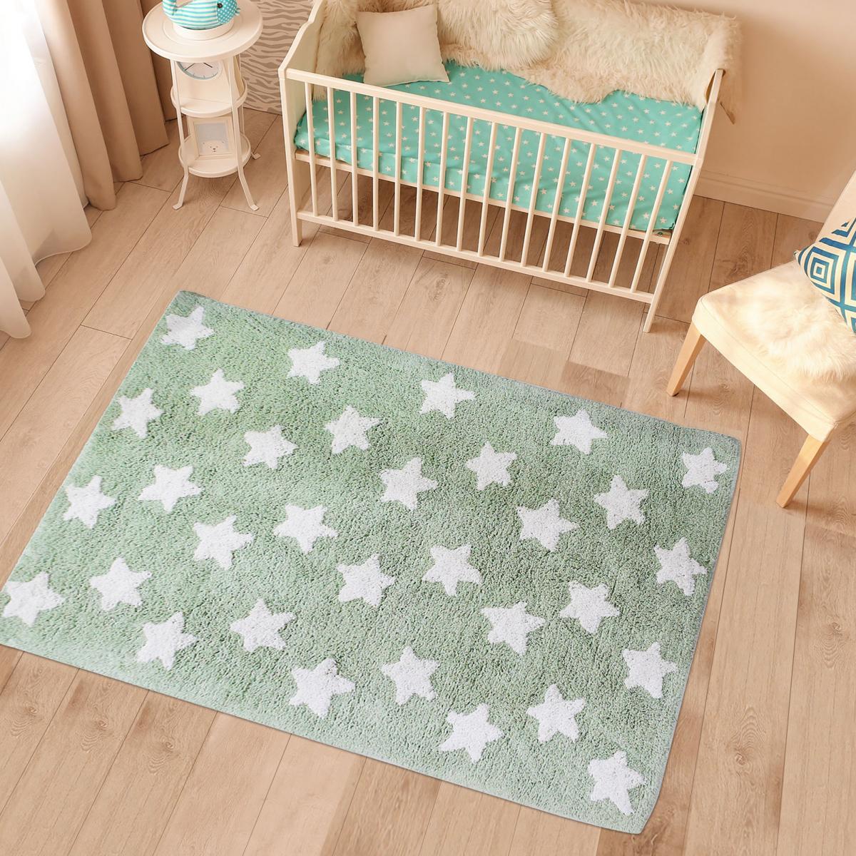 Tapis enfant fait à la main en coton BIO BAVA BIO