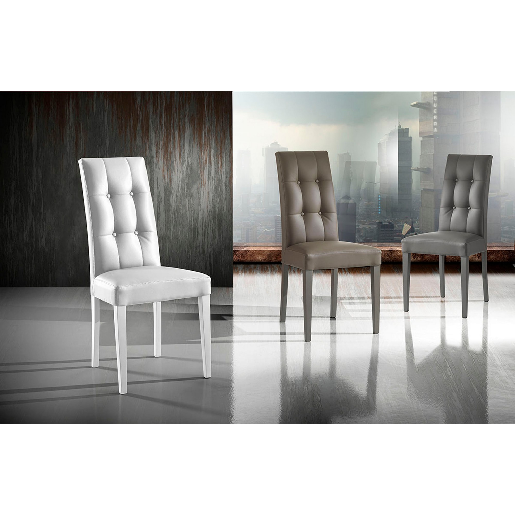 Tomasucci Lot de 2 Chaises DADA GRIS