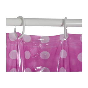 Rideau de douche PVC 180x200cm Violet - Anneaux inclus MSV