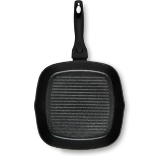 Poêle grill 28 × 28 cm Excelsa – Ecoenergy, Aluminium Noir