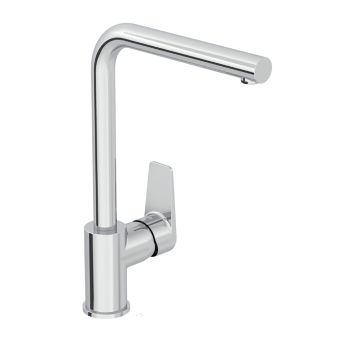 Robinet de cuisine bec haut Flow Square chromé