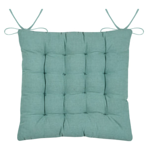 Galette de chaise polycoton matelassée marin - Naturel