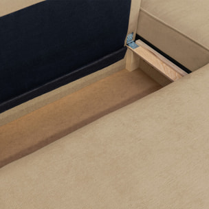 Canapé d'angle convertible 4 places en tissu chenille - LIVIA