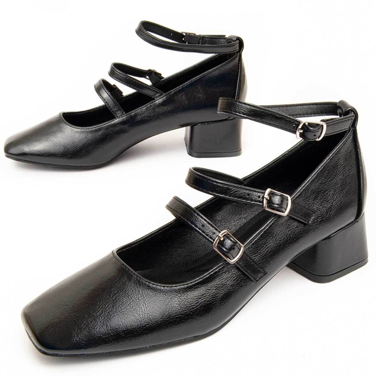 Zapato De Tacón - Negro - Altura: 4 Cm