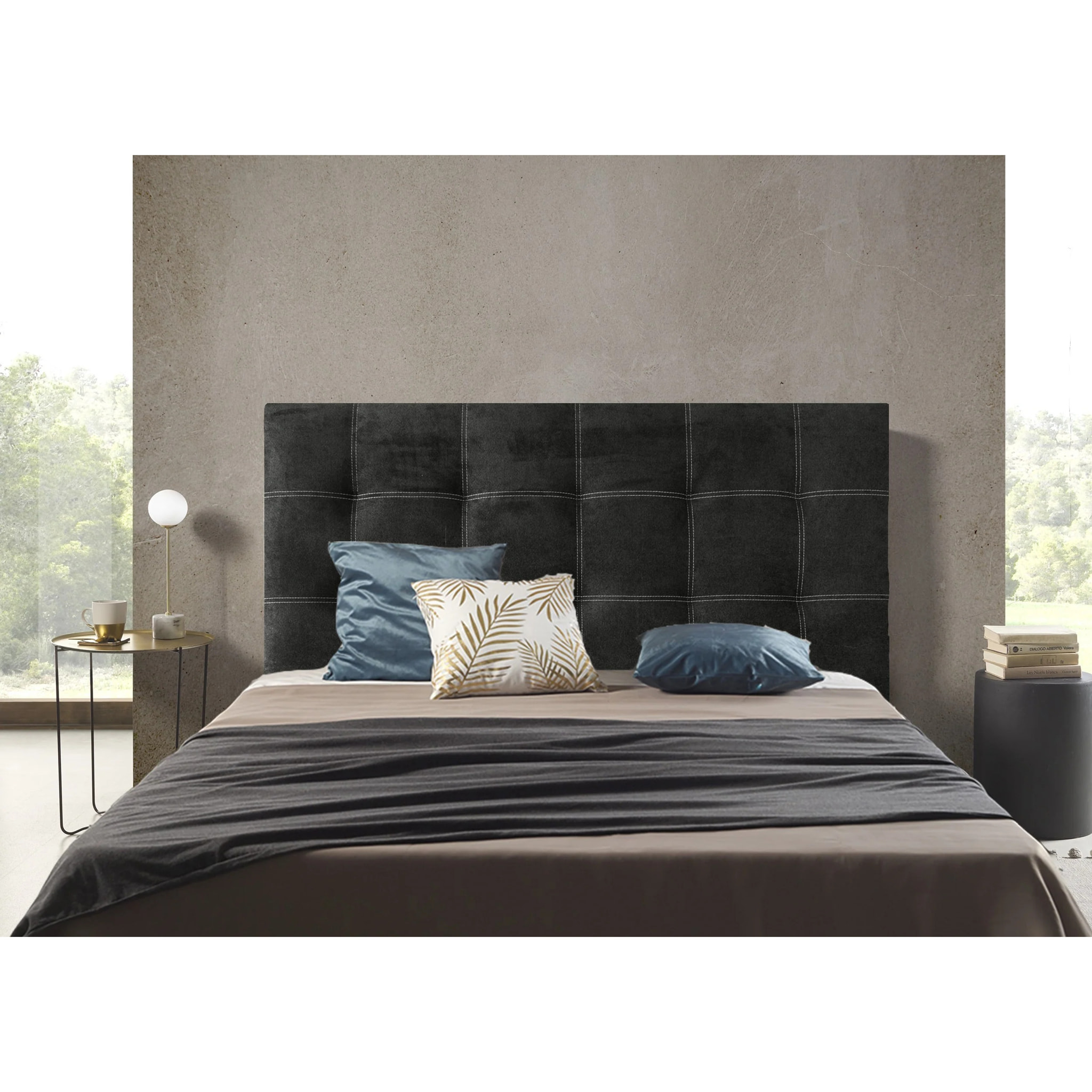 Cabecero Iris Tela Negro 100