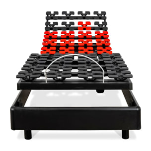 Sommier Électrique Superflex à Plots, 5 Plans de Couchage, Fermeté Réglable, Suspension Multidirectionnelle, relevage motorisé
