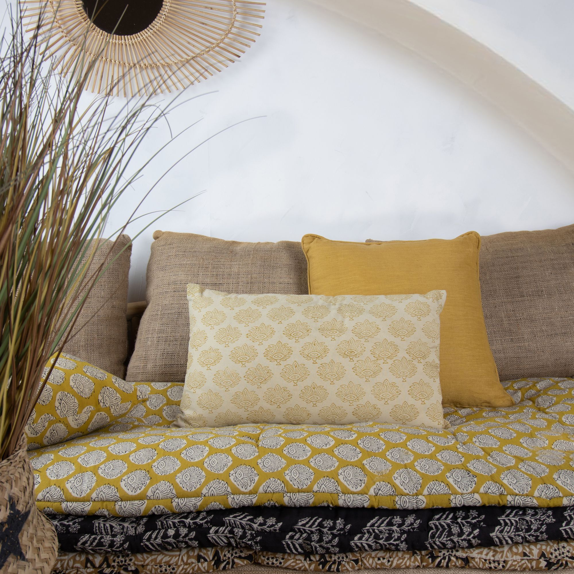 Coussin en coton beige 30x50cm KOCHI