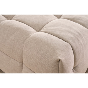 Canapé d'angle gauche design 3 places en tissu effet velours texturé beige CORTO