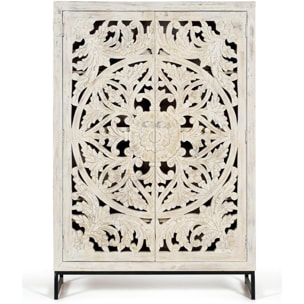 Armario - madera de mango y metal - 160x110x40cm