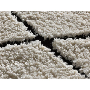 ATESA Alfombra shaggy suave estilo escandinavo crema, varias medidas disponibles