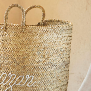 Grand panier naturel BAZAR XL - Blanc