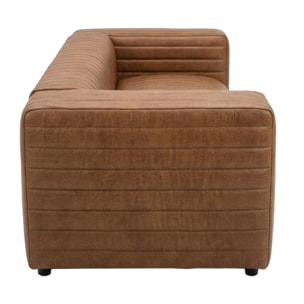 Igor - Canapé droit 3 places en simili - Marron