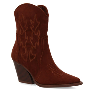 Botín cowboy mujer con bordados