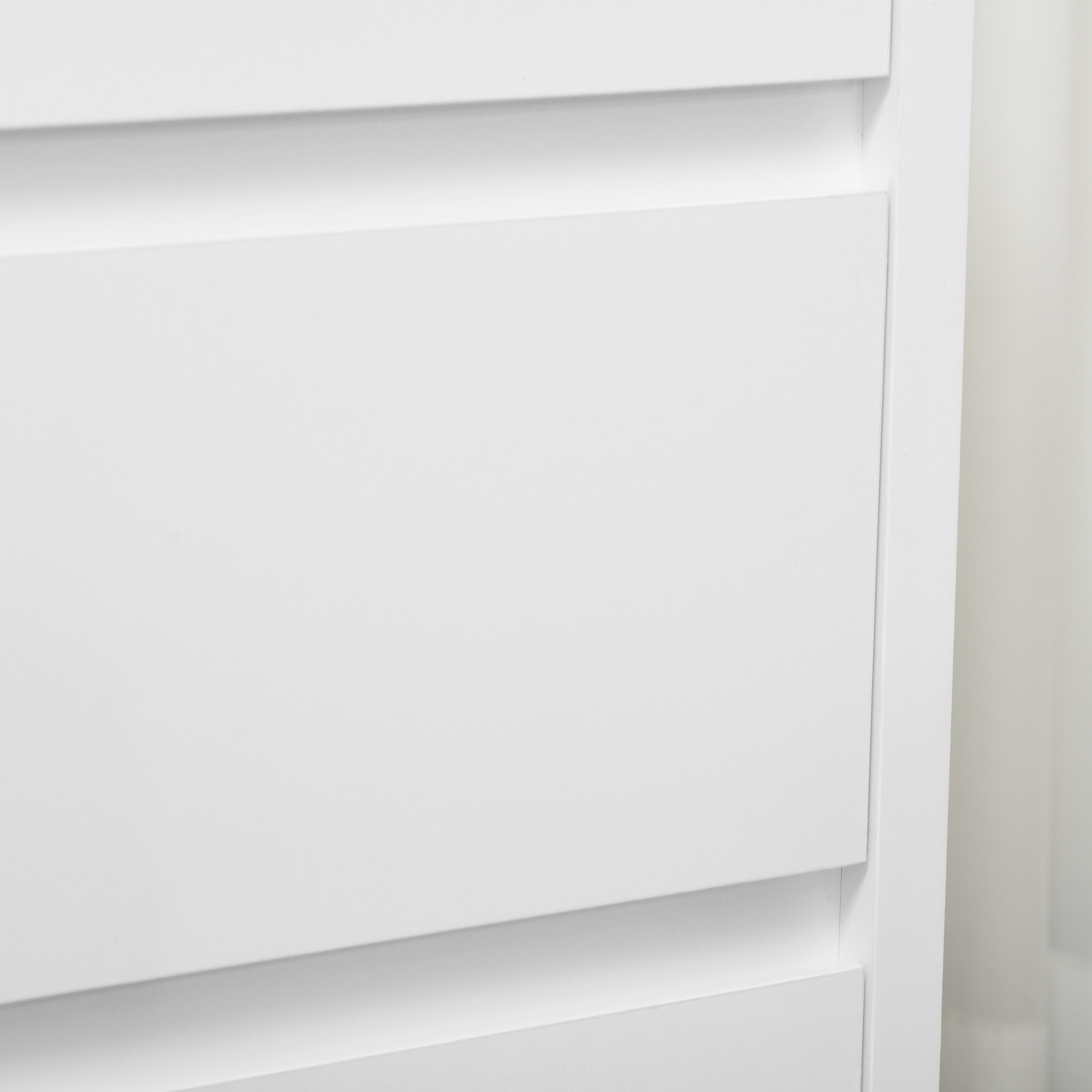 Cómoda 3 Cajones, Cómoda Dormitorio sin Tiradores, Cajonera para Salón, Oficina, Estilo Moderno, 70x37x75 cm, Blanco