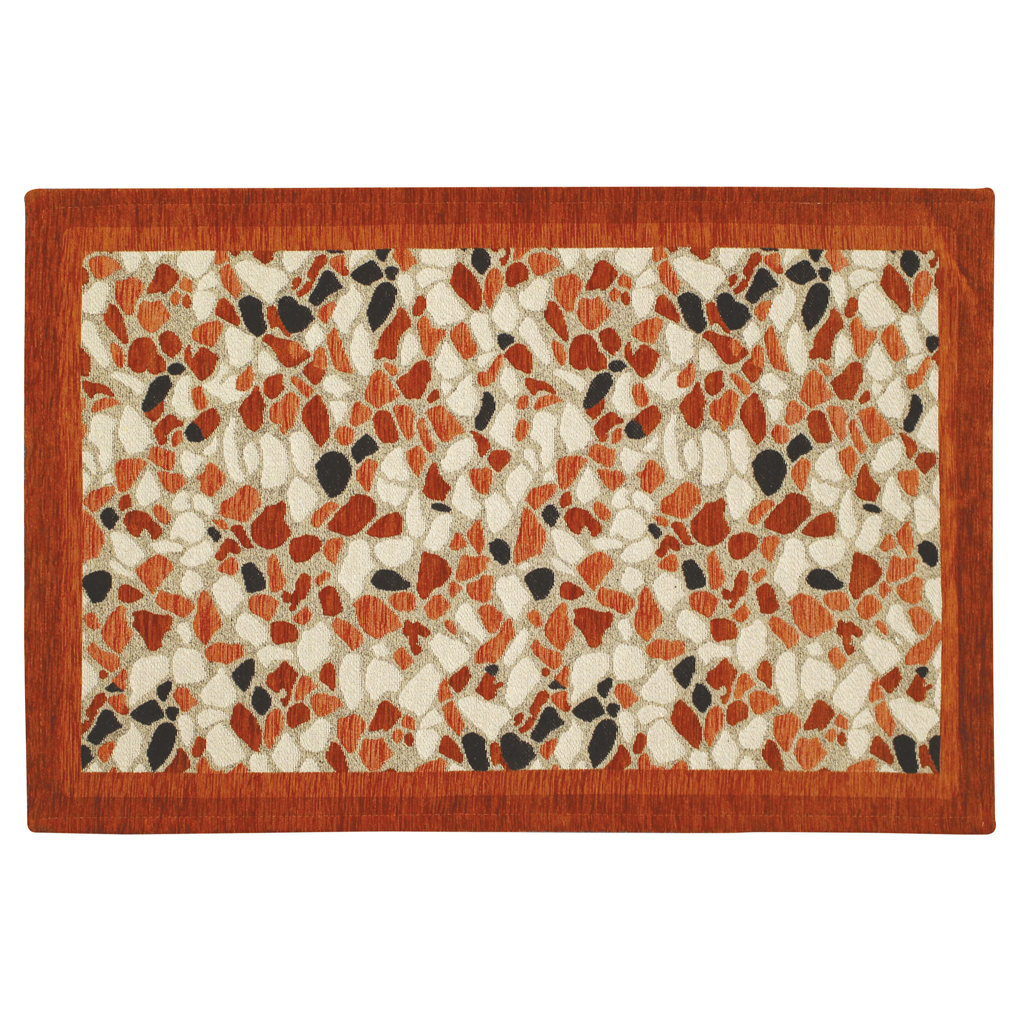 TAPPETO DA CUCINA DIS.GRANIGLIA COL.RUGGINE 57X115 CM CON ANTISCIVOLO