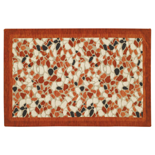 TAPPETO DA CUCINA DIS.GRANIGLIA COL.RUGGINE 57X115 CM CON ANTISCIVOLO