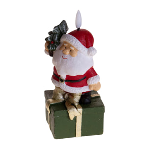 Santa santa su p/dono con led - Pezzi 2 - ROSSO - Bianchi Dino SpA