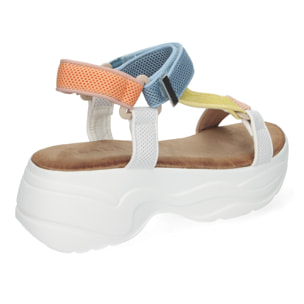 Sandalias de Plataforma para Mujer, Diseño Moderno, Tiras Multicolor