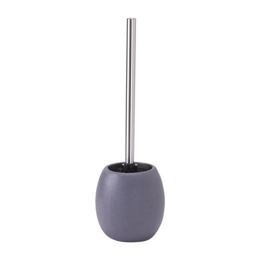 Brosse Wc avec support Céramique BALI Gris Aspect Pierre MSV