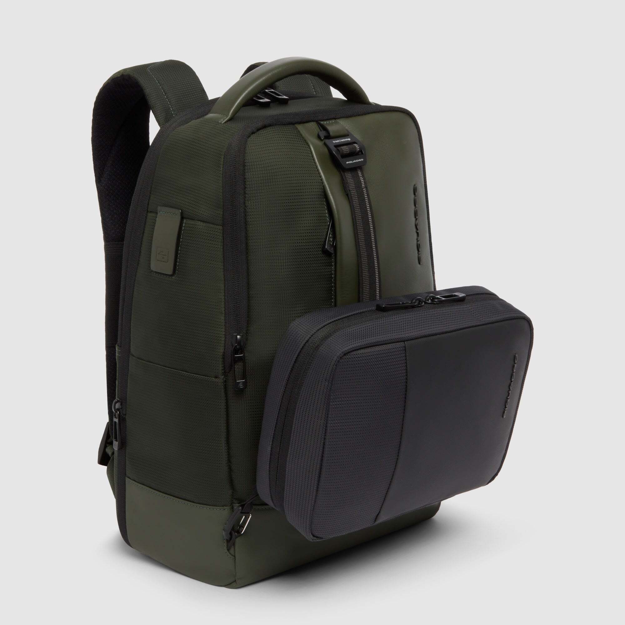Piquadro Beauty case uomo modulare in tessuto riciclato