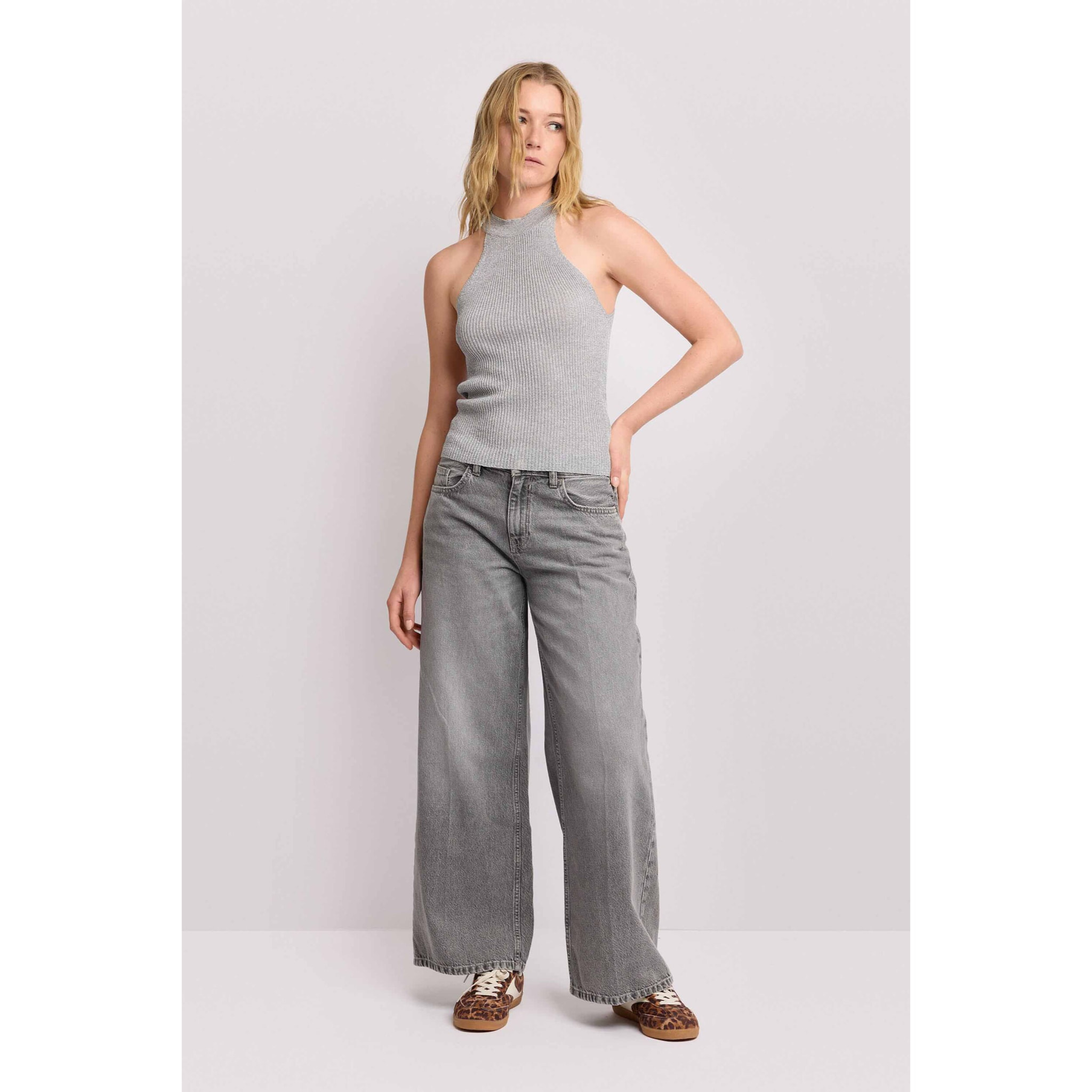 Kocca - Top con scollo all'americana Donna, Tinta unita, Scollo americano