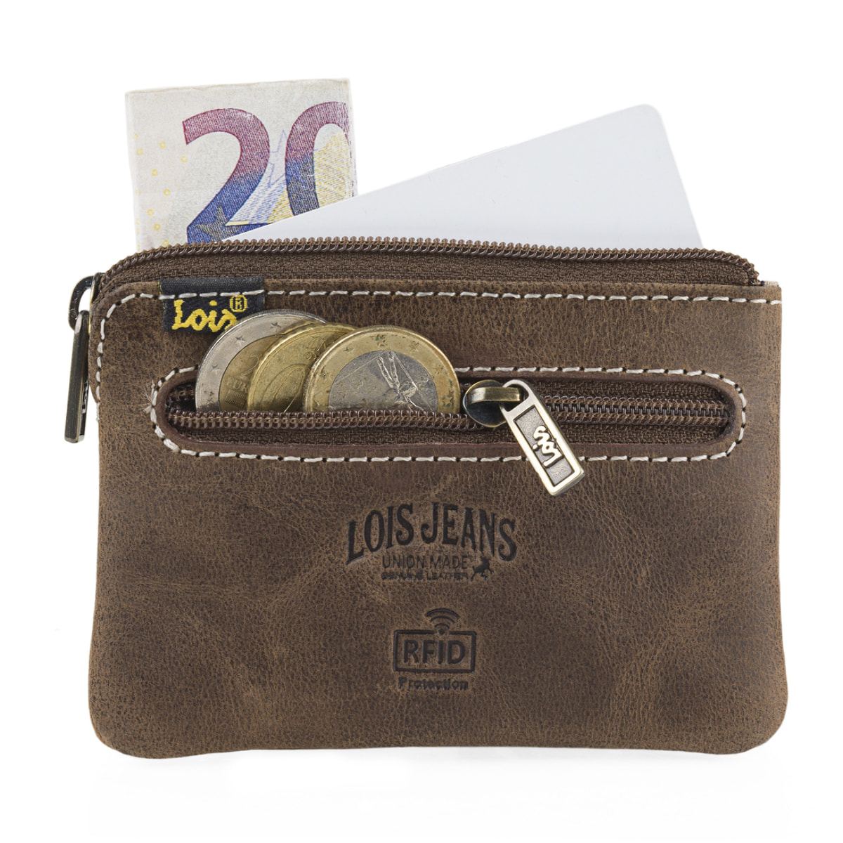 Monedero Piel Hombre Lois Brock Marron